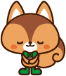 おじぎするリス